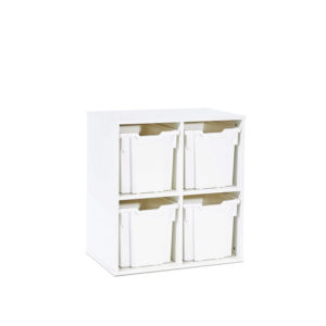 Stackable White Storage – 4 Jumbo Tray Unit