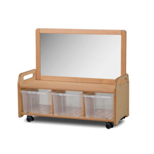 Low Storage Unit with Mirror Panel