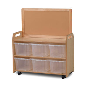 Mobile Medium Storage Unit with Display Top Panel – Tubs